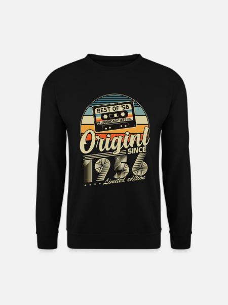 Original 1956 Jahrgang Vintage Geburtstag Retro - Unisex Pullover - Schwarz