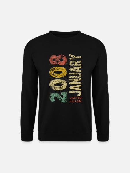 Limited Edition January 2008 Geburtstag Geschenk - Unisex Pullover - Schwarz