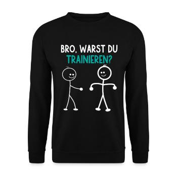 Stick Figure ÉTIEZ-VOUS EN TRAIN DE VOUS ENTRAÎNER DRÔLE - Sweat-shirt Unisexe - noir - Devant - Alina (178cm) & Michal (187cm)