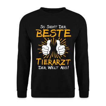 Vet Gift Idea - Unisex Sweatshirt - black - Front - Alina (178cm) & Michal (187cm)