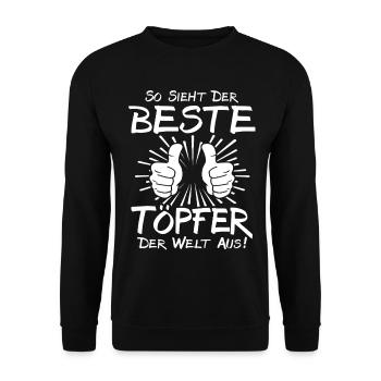 Meilleur potier - Sweat-shirt Unisexe - noir - Devant - Alina (178cm) & Michal (187cm)
