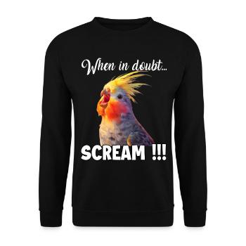 T calopsitte drôle, mème drôle pour l’oiseau - Sweat-shirt Unisexe - noir - Devant - Alina (178cm) & Michal (187cm)