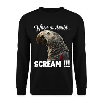 Idée de cadeau humoristique pour les gardiens de perroquets - Sweat-shirt Unisexe - noir - Devant - Alina (178cm) & Michal (187cm)