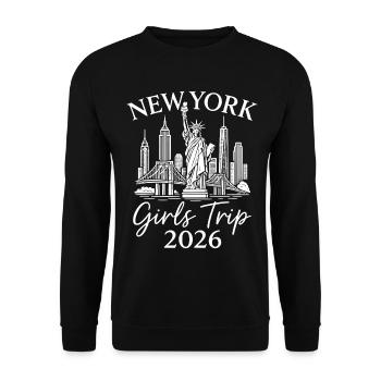 New York Girls Trip 2026 - Unisex Sweatshirt - black - Front - Alina (178cm) & Michal (187cm)