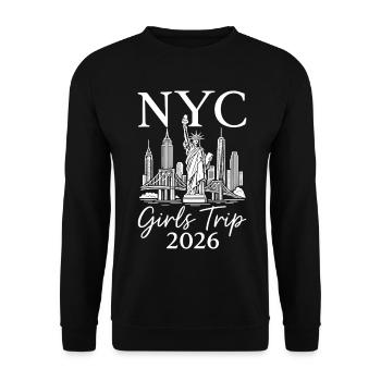 NYC Girls Trip 2026 - Unisex Sweatshirt - black - Front - Alina (178cm) & Michal (187cm)