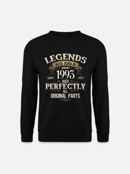 33rd Birthday Legend January 1993 - Unisex Sweatshirt - black