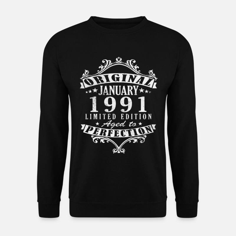 35e anniversaire Millésime de janvier 1991 - Sweat-shirt Unisexe - noir