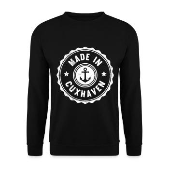 Nordsee Urlaub MADE IN CUXHAVEN Lustiges - Unisex Pullover - Schwarz - Vorne - Alina (178cm) & Michal (187cm)
