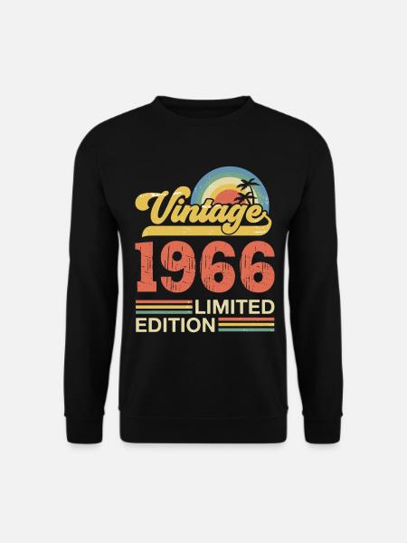 Vintage-Geburtstagsgeschenk zum Jubiläum von 1966 - Unisex Pullover - Schwarz