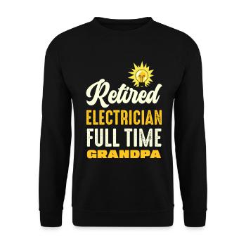 Vollzeit Elektriker Großvater - Unisex Pullover - Schwarz - Vorne - Alina (178cm) & Michal (187cm)