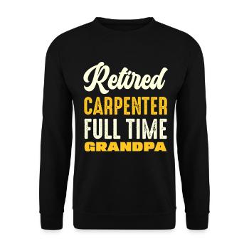 Retired Carpenter Großvater Shirt - Unisex Pullover - Schwarz - Vorne - Alina (178cm) & Michal (187cm)