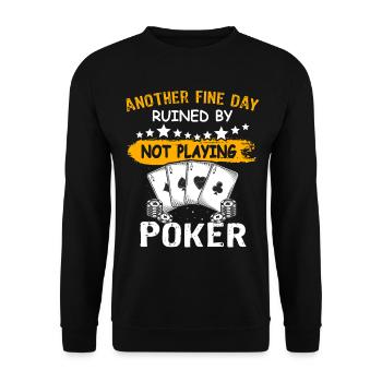 Poker Poker Players - Unisex Sweatshirt - black - Front - Alina (178cm) & Michal (187cm)