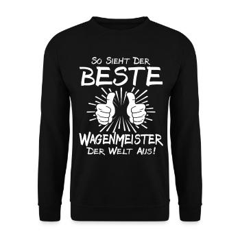 Best Wagon Master - Unisex Sweatshirt - black - Front - Alina (178cm) & Michal (187cm)