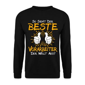 Idée de cadeau pour le contremaître - Sweat-shirt Unisexe - noir - Devant - Alina (178cm) & Michal (187cm)