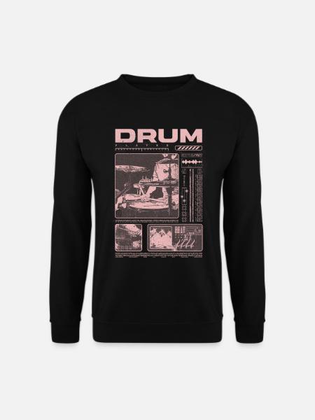 Rock Drummer Drum Player Streetwear - Unisex Sweatshirt - black