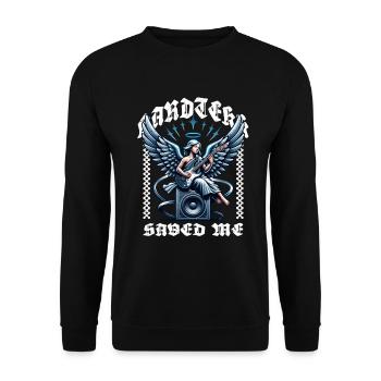 Hardtekk Saved Me Tekke Allemagne de l’Est - Sweat-shirt Unisexe - noir - Devant - Alina (178cm) & Michal (187cm)