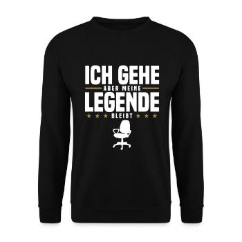 Abschied Kollege - Unisex Pullover - Schwarz - Vorne - Alina (178cm) & Michal (187cm)