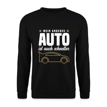 Mon autre voiture est aussi plus rapide - Sweat-shirt Unisexe - noir - Devant - Alina (178cm) & Michal (187cm)