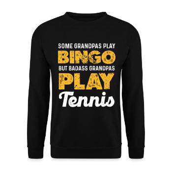 Grand-père Dur à cuire Tennis - Sweat-shirt Unisexe - noir - Devant - Alina (178cm) & Michal (187cm)