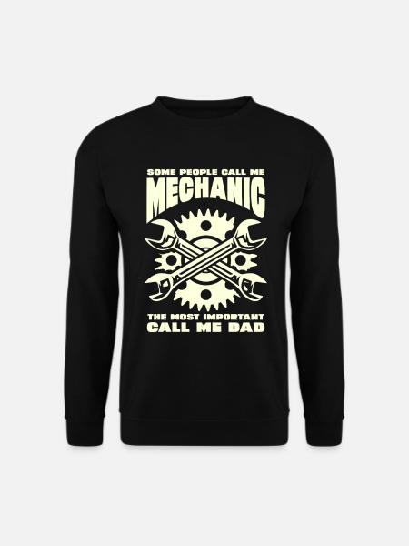 Mechanic Dad Saying - Unisex Sweatshirt - black