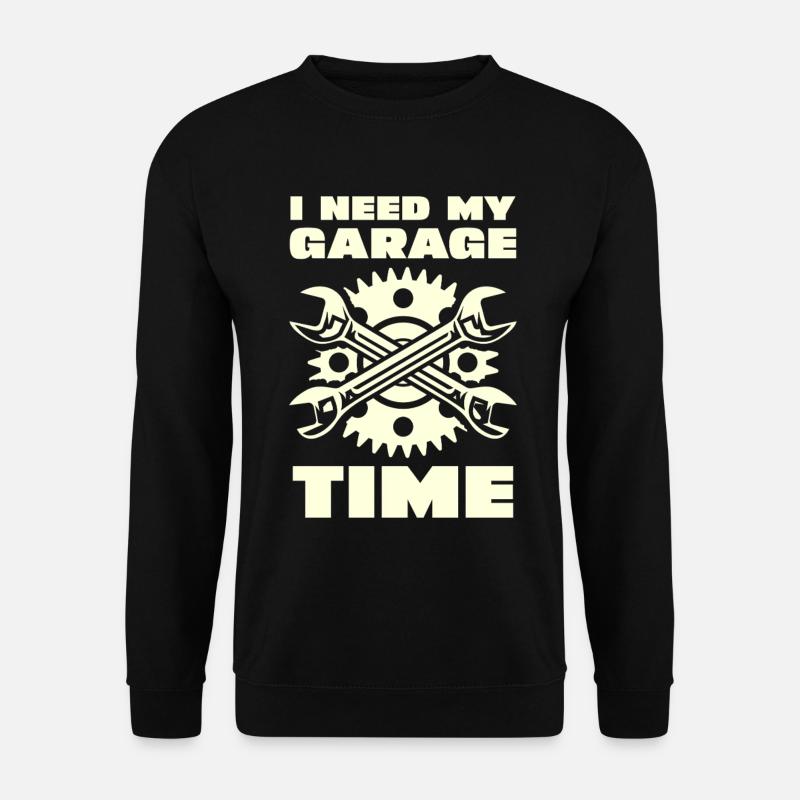 Garage Time: Gears & Wrenches - Unisex Sweatshirt - black