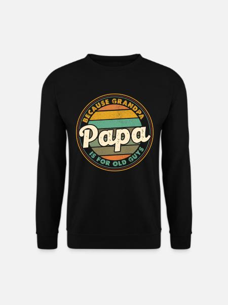Dad Retro Badge Sunset - Unisex Sweatshirt - black