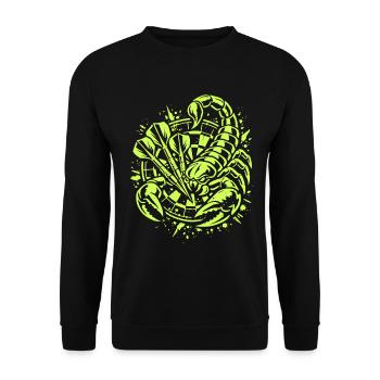 Darts | Sting with every Fling - Skorpion - Unisex Pullover - Schwarz - Vorne - Alina (178cm) & Michal (187cm)