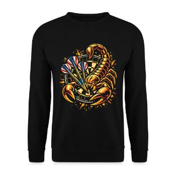 Darts | Sting with every Fling - Skorpion - Unisex Pullover - Schwarz - Vorne - Alina (178cm) & Michal (187cm)