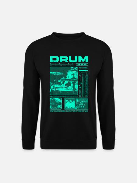 Rock Drummer Drum Player Streetwear - Unisex Sweatshirt - black