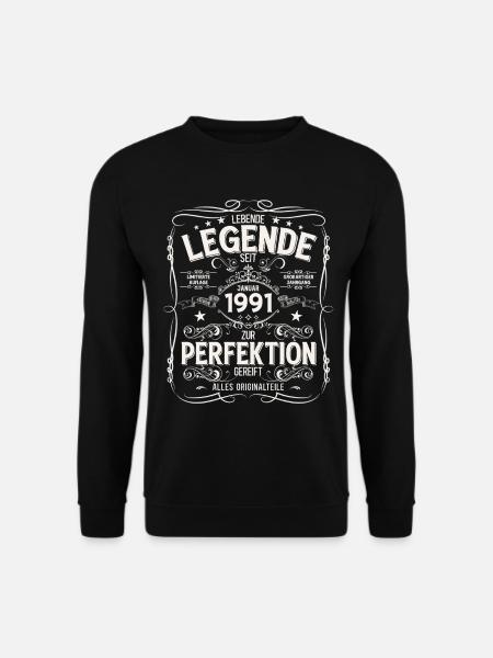 35th Birthday Legend January 1991 - Unisex Sweatshirt - black