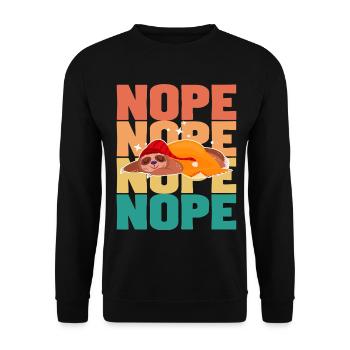  Sloth Nope - Unisex Sweatshirt - black - Front - Alina (178cm) & Michal (187cm)