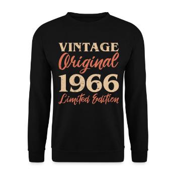 Vintage Original 1966 Limited Edition Anniversary - Unisex Sweatshirt - black - Front - Alina (178cm) & Michal (187cm)