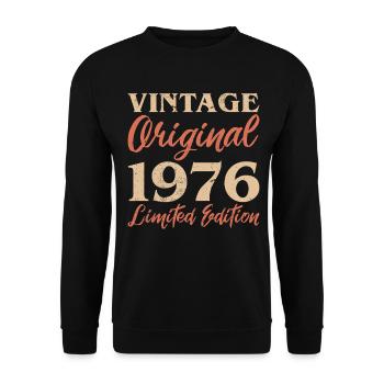 Vintage Original 1976 Limited Edition Anniversaire - Sweat-shirt Unisexe - noir - Devant - Alina (178cm) & Michal (187cm)