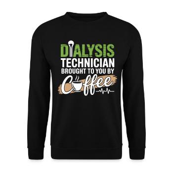 Dialyse-Techniker Kaffee Motiv - Unisex Pullover - Schwarz - Vorne - Alina (178cm) & Michal (187cm)