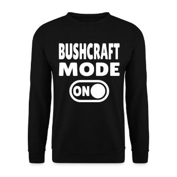 Bushcraft Mode ON – Waldleben einschalten - Unisex Pullover - Schwarz - Vorne - Alina (178cm) & Michal (187cm)