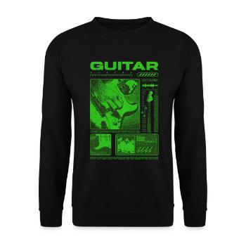 Guitariste Guitariste Rock Musicien streetwear - Sweat-shirt Unisexe - noir - Devant - Alina (178cm) & Michal (187cm)