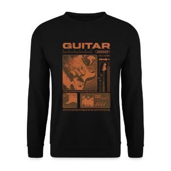 Guitariste Guitariste Rock Musicien streetwear - Sweat-shirt Unisexe - noir - Devant - Alina (178cm) & Michal (187cm)
