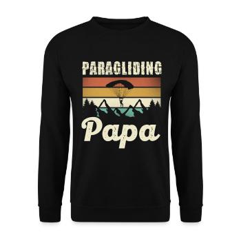 Motif du papa parapente - Sweat-shirt Unisexe - noir - Devant - Alina (178cm) & Michal (187cm)