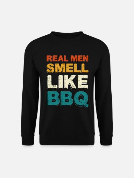 Real Men Smell Like BBQ - Unisex Sweatshirt - black