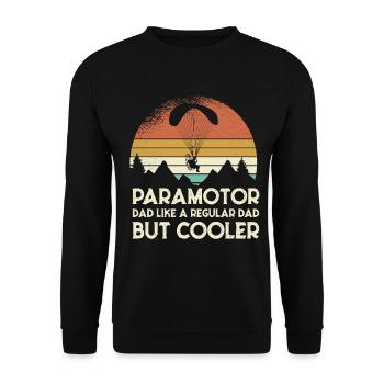 Paramoteur Papa Retro Sunset - Sweat-shirt Unisexe - noir - Devant - Alina (178cm) & Michal (187cm)