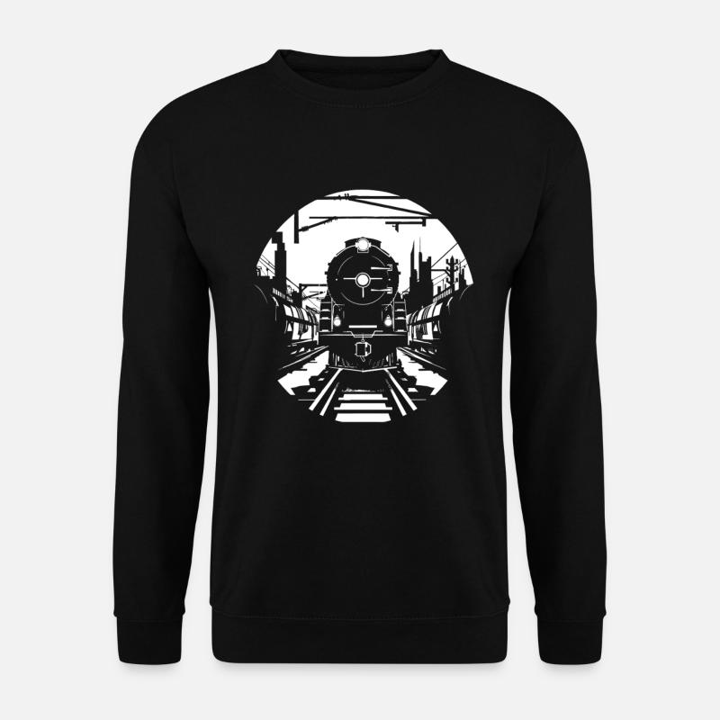 Eisenbahn Skizze - Unisex Pullover - Schwarz