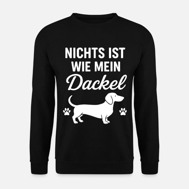 Dackel Spruch Liebe - Unisex Pullover - Schwarz