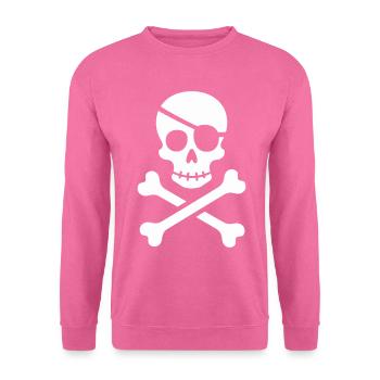 Classic Jolly Roger Pirate Skull - Unisex Sweatshirt - pink - Front