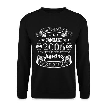 20th Birthday Original January Volume 2006 - Unisex Sweatshirt - black - Front - Alina (178cm) & Michal (187cm)