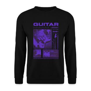 Guitariste Guitariste Rock Musicien streetwear - Sweat-shirt Unisexe - noir - Devant - Alina (178cm) & Michal (187cm)
