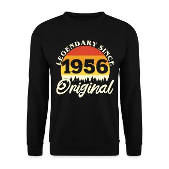 1956 Vintage Retro Original Birthday Gift - Unisex Sweatshirt - black - Front - Alina (178cm) & Michal (187cm)