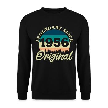 1956 Vintage Retro Original Birthday Gift - Unisex Sweatshirt - black - Front - Alina (178cm) & Michal (187cm)