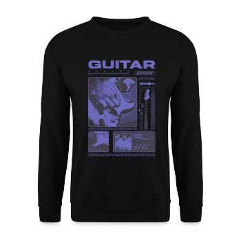 Guitariste Guitariste Rock Musicien streetwear - Sweat-shirt Unisexe - noir - Devant - Alina (178cm) & Michal (187cm)