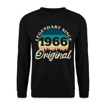 1966 Vintage Retro Original Birthday Gift - Unisex Sweatshirt - black - Front - Alina (178cm) & Michal (187cm)