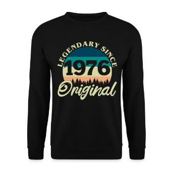 1976 Vintage Retro Original Birthday Gift - Unisex Sweatshirt - black - Front - Alina (178cm) & Michal (187cm)